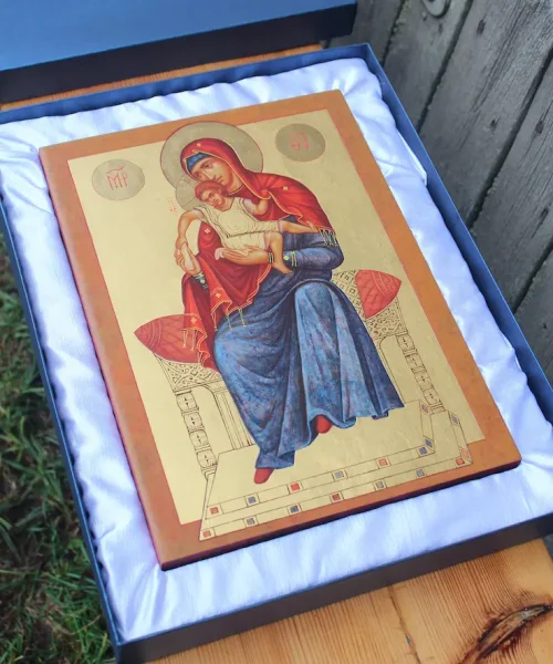 Matka Boża Tronująca. Ikona w opakowaniu. warsztatikon.pl