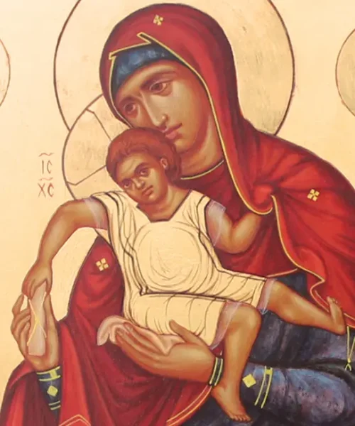 Matka Boża Tronująca. Detal warsztatikon.pl