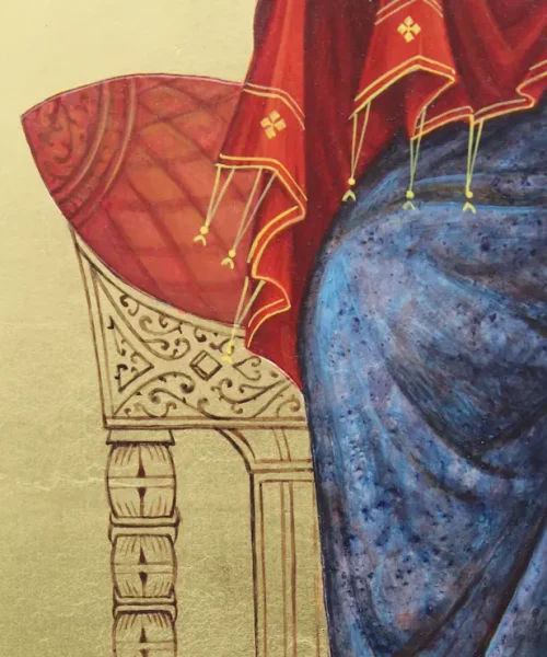 Matka Boża Tronująca. Detal. warsztatikon.pl